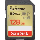SanDisk – Extreme 128GB SDXC 180MB/s UHS-I C10 U3 (SDSDXVA-128G-GNCIN)