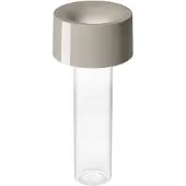 Foscarini Design-pöytävalaisin Fleur, himmennettävä, Valkoinen/opaali, Olohuone/ruokailutila, Lasi, Moderni
