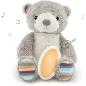Zazu Bruno The Bear Sleep Shusher Gray Gray One Size Harmaa One Size Pojat, Tytöt