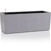 Lechuza Balconera stone harmaa altakastelu parvekeruukku pari 80x19cm, korkeus 19cm + kannattimet