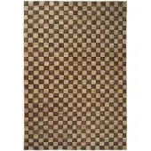 Ferm Living Käsinkudottu Villamatto Check 200x300 cm Coffee