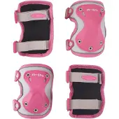 Micro Polven Ja Kyynärpään Suojatyynyt Reflective Pink Knee And Elbow Protective Pads Reflective Pink M Vaaleanpunainen M Pojat, Tytöt