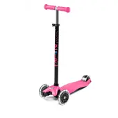 Micro Potkulauta Maxi Plus LED-valoilla, pinkki