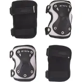 Micro Polven Ja Kyynärpään Suojatyynyt Reflective Black Musta One Size Pojat, Tytöt