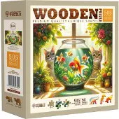 Wooden City Puupalapeli, Kissat ja kala, woodencity, NB 0700-L,