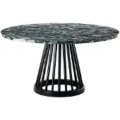 Tom Dixon Fan-pöytä musta kivikansi 90 cm pebble