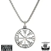 Northern Viking Jewelry Vegvisir Viikinkikompassi NVJRS079 kaulakoru