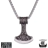 Northern Viking Jewelry Northern Viking Jewellery NVJRS066 Algiz Axehead kaulakoru