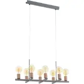 Eglo 97449 - Kattokruunu narulla ADRI 2 8xE27/60W/230V