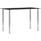 vidaXL Ruokapöytä musta 120x60x75 cm karkaistu lasi, Juoda