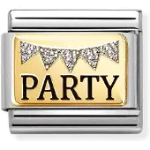 Nomination Composable Classic Plates classic gold Party Glitter 030289/09