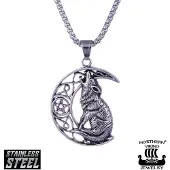 Northern Viking Jewelry kaulakoru Moon Wolf NVJRS100