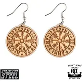 Northern Viking Jewelry Vegvisir puukorvakorut NVJKK045