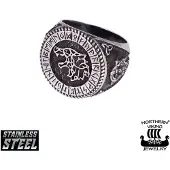 Northern Viking Jewelry Fenrir Rune sormus NVJSO028_20mm