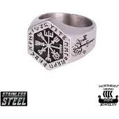 Northern Viking Jewelry Hexagonal Vegvisir sormus NVJSO027_19mm