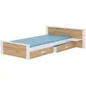 ADRK Furniture Aldex Shelf -lastensänky, 190 x 96 x 72 cm + hylly