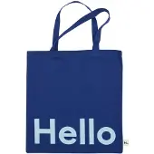 Design Letters Tote bag -laukku Hello-tummansininen