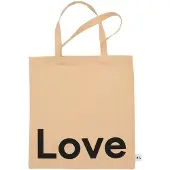Design Letters Tote bag -laukku Love-beige