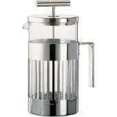 Alessi French Press In 18/10 Mirror-Polished Stainless Steel And Heat-Resistant Glass 3 Cups - Silver - 3 CUPS