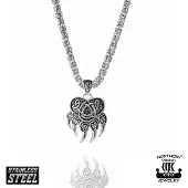 Northern Viking Jewelry NVJRS047 kaulakoru Karhun Käpälä Kuningasketjulla