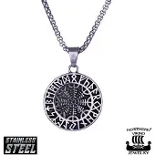 Northern Viking Jewelry Riimu Helm Of Awe kaulakoru NVJRS103