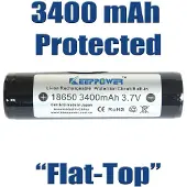 Keeppower 3400 mAh Protected 18650 Li-ion Battery 2 kpl akkuparisto