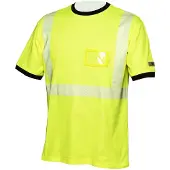 Priha Hi-Vis keltainen katkoprintti puuvilla t-paita