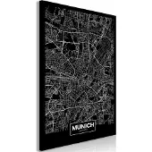 Artgeist Dark Map Of Munich Vertical taulu