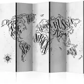 Artgeist Retro Continents (Grey) 5-osainen sermi