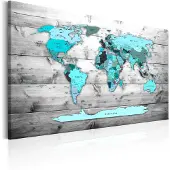 Artgeist World Map: Blue World taulu