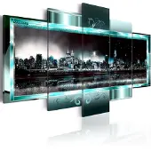 Artgeist Turquoise New York: Night taulusetti