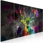 Artgeist Rainbow Deer (5 Parts) Narrow taulusetti
