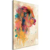 Artgeist Watercolor Lion (1 Part) Vertical taulu