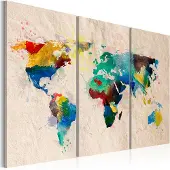 Artgeist Värien Maailmaan - Triptyykki taulusetti