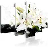 Artgeist Lilies And Zen Stones taulusetti