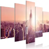 Artgeist Sun Over Manhattan Wide Orange taulusetti