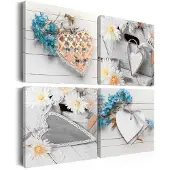 Artgeist Flowers And Hearts taulusetti