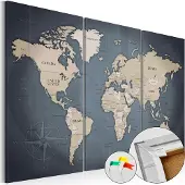 Artgeist Anthracitic World [Cork Map] korkkitaulusetti