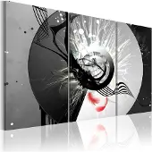 Artgeist Metal Circle & Red Feathers taulusetti