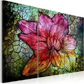 Artgeist A Rainbow-Hued Abstract Flower taulusetti