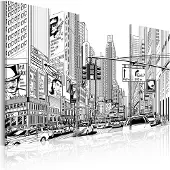 Artgeist Black & White Comic Style taulusetti