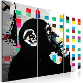 Artgeist The Thinker Monkey By Banksy taulusetti