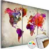 Artgeist Mosaic Of Colours [Cork Map] korkkitaulusetti