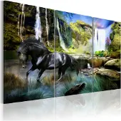 Artgeist Horse On The Sky-Blue Waterfall Background taulusetti