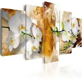 Artgeist Brown Paint And Orchid taulusetti