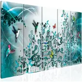 Artgeist Hummingbirds Dance Turquoise Narrow taulusetti