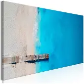 Artgeist Sea And Wooden Bridge Narrow Blue taulu