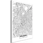 Artgeist Map Of Brussels Vertical taulu