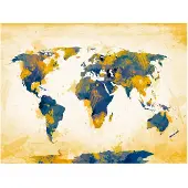 Artgeist Map Of The World - Sun And Sky fototapetti