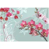 Artgeist Pink Orchids - Variation Ii fototapetti